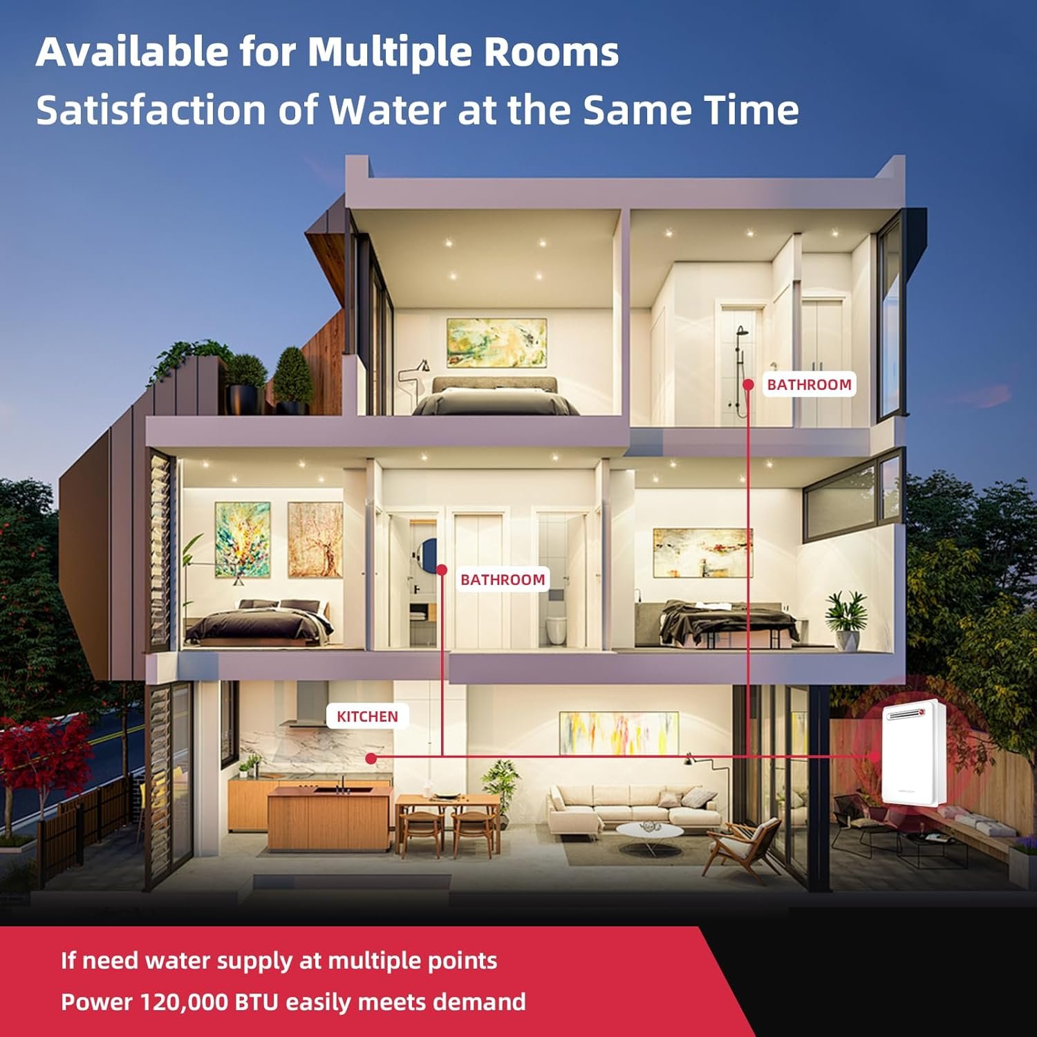 Mizudo CS120S Tankless Water Heater Propane Gas 5.1 GPM 120,000 BTU New