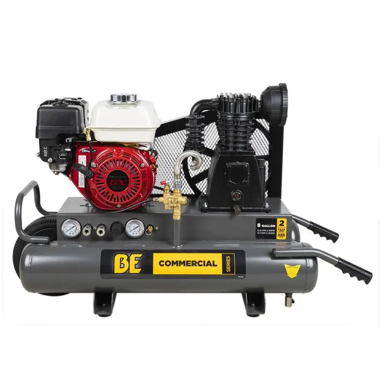 BE Portable Air Compressor with Honda GX200 Engine 13.8 CFM at 90 PSI New