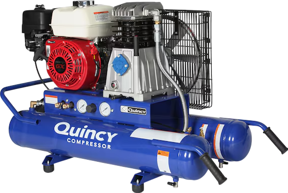 Quincy Air Compressor 5.5 HP 8 Gallon Single Stage Honda GX160 Engine New