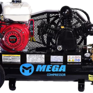 Mega Compressor MP-9010GE Air Compressor Twin Tank 10 Gallon 9 HP 150 PSI Gas Honda Engine Electric Start New